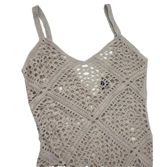 Nasty Girl Crochet Dress/Coverup Fairycore Boho Whimsigoth Tomatoe Girl Size L - Picture 6 of 12